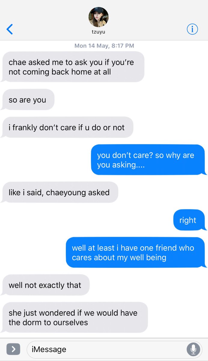 “Thank you,” Sana said with a genuine smile. “I would understand if you’re uncomfortable with the attention, I can leave you alone-““Don’t worry, I don’t mind. I like being around you.”“I like being around you too,” Sana whispered out. “Recommend me some good food from here?”