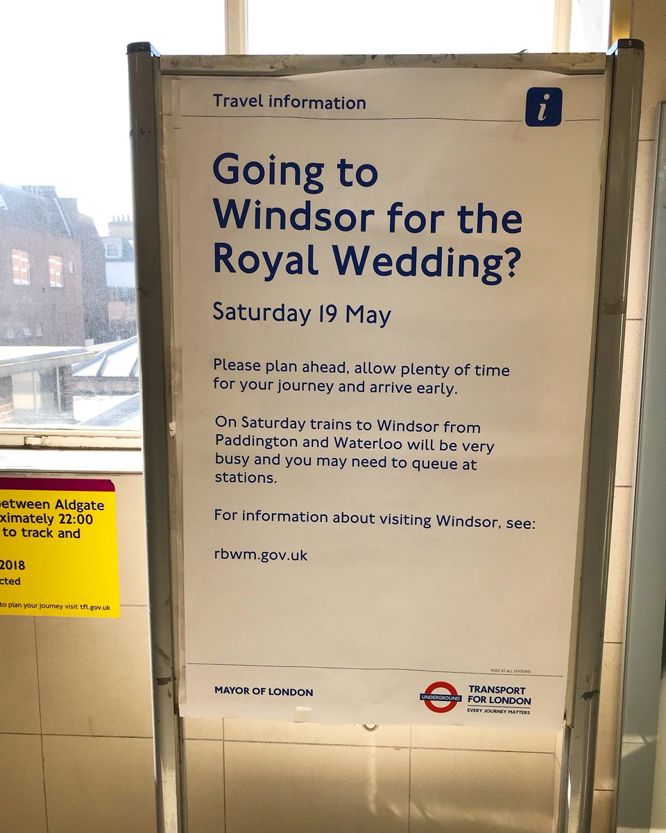 coolasleicester's tweet photo. 🙌🏻💃🏼👰🏼 #london #royalwedding #tubesign #underground #weekend #leicester #travel #instawedding #harryandmeghan https://t.co/1xmucf3V8h