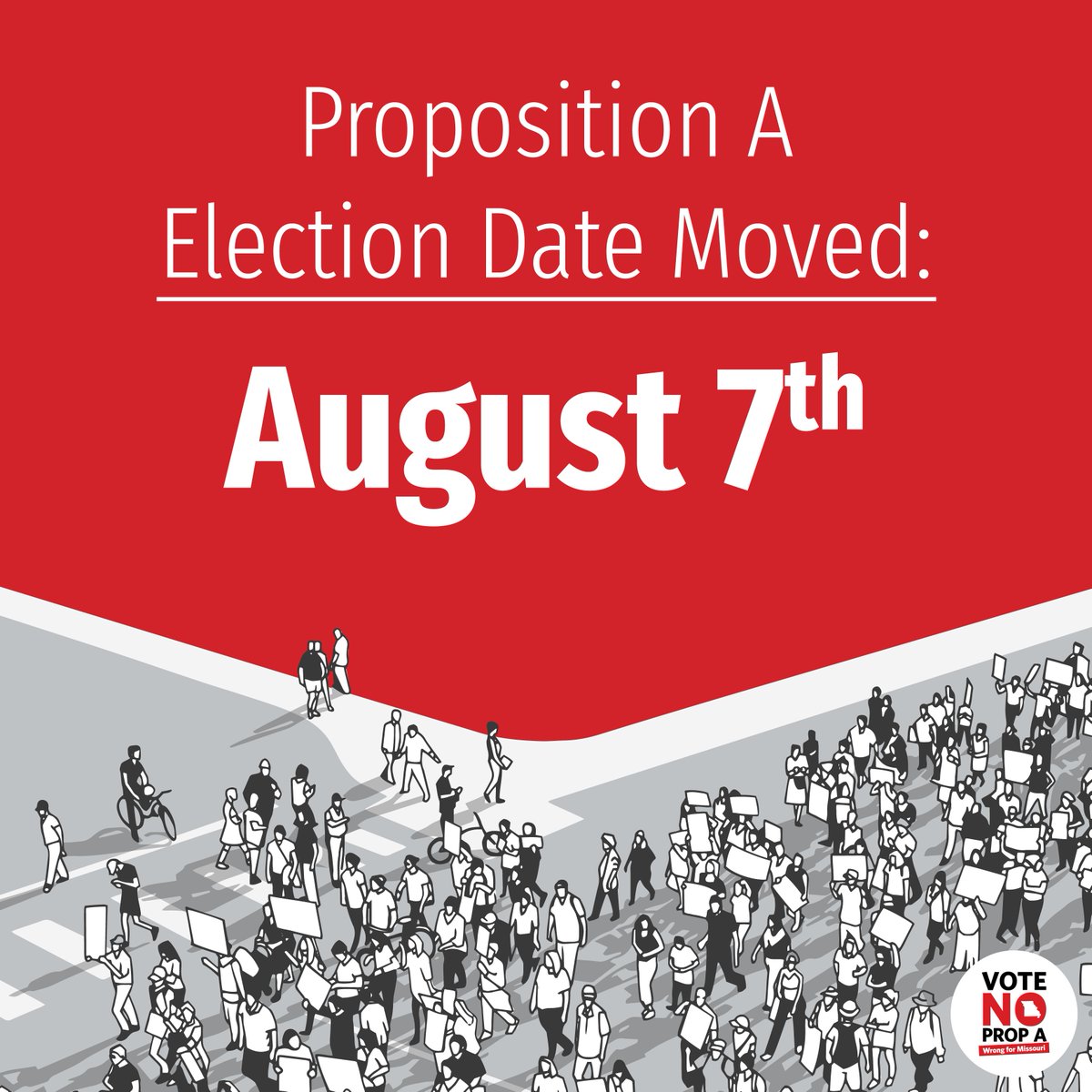Proposition A has been moved to the August ballot. Tell your friends and family to vote to protect workers by voting NO on August 7! #protectyourpay #moleg