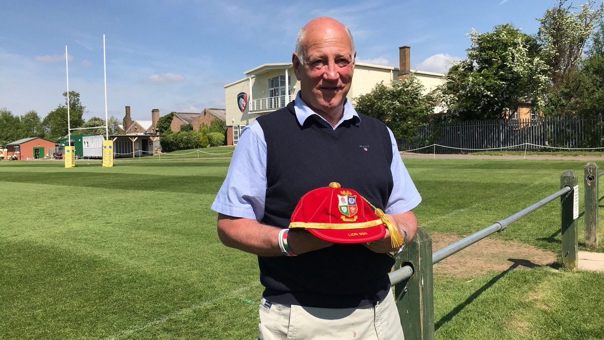 LeicesterTigers's tweet photo. 🦁🐯 #TigersFamily legend Dusty Hare poses with his British &amp; Irish Lions Cap.

Keep an eye on LTTV for an exclusive chat with Dusty about the honour and a look back on his time with the historic team. https://t.co/kVqRe9Dvu7