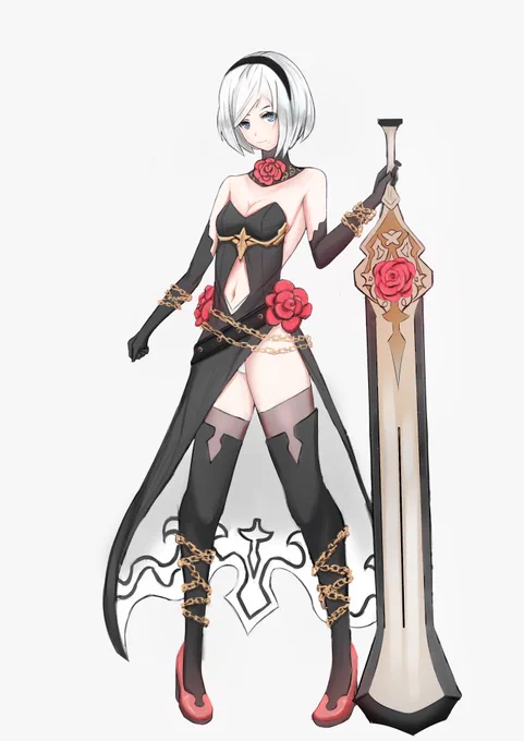 Designed a 2B for the Drakengard universe #nierautomata #Drakengard3 