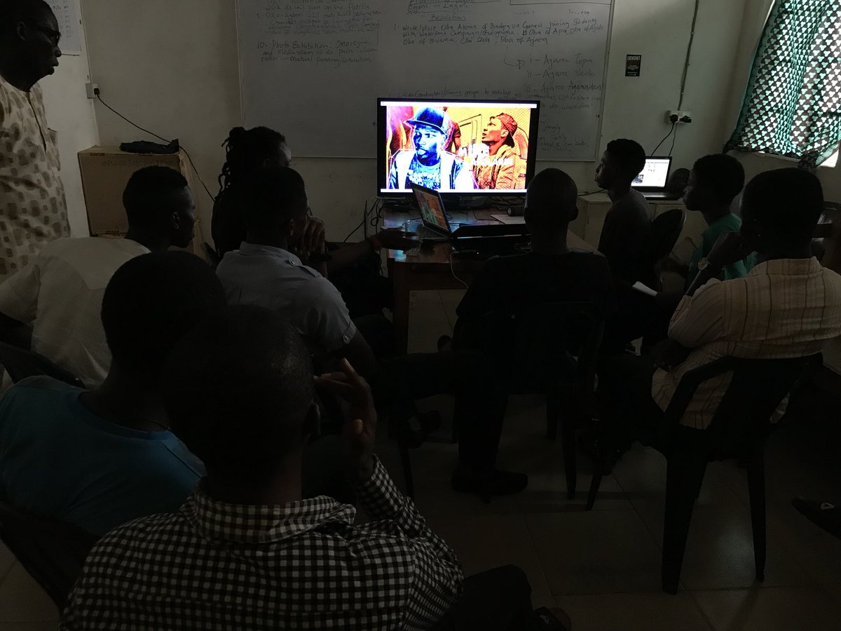 justempower's tweet image. Filmmaker @emaedosio just back from screening at Paris festival, screens her new film #Kasala! for @NaijaFederation @KYC_TV youth media team