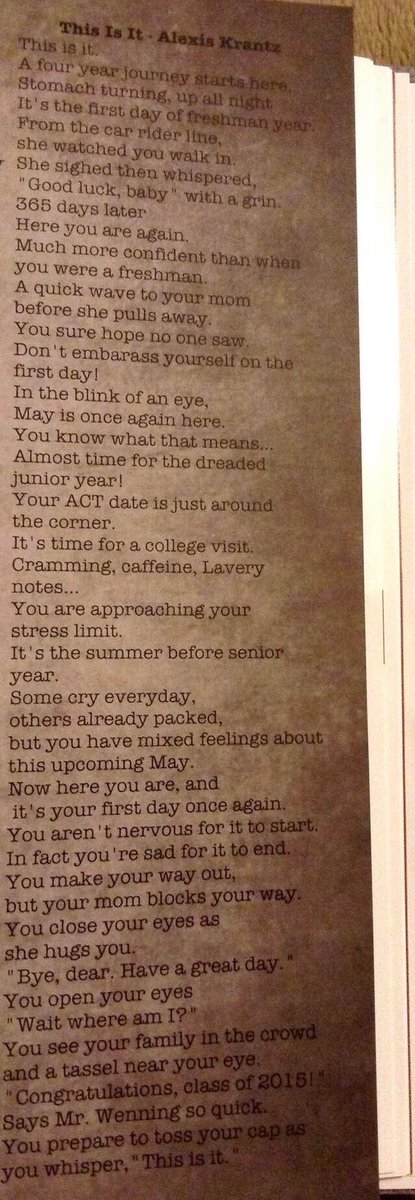 krantz_tracy's tweet photo. Senior Walk Down Memory Lane for CCCHS. First stop Cheatham Middle School. Final stop West Cheatham Elementary School. Poem her sister wrote on her senior year. So proud of this beautiful young lady! #Classof2018 #TopHonors #ProudParents #Letthetearsbegin! https://t.co/3vm8TemSkg