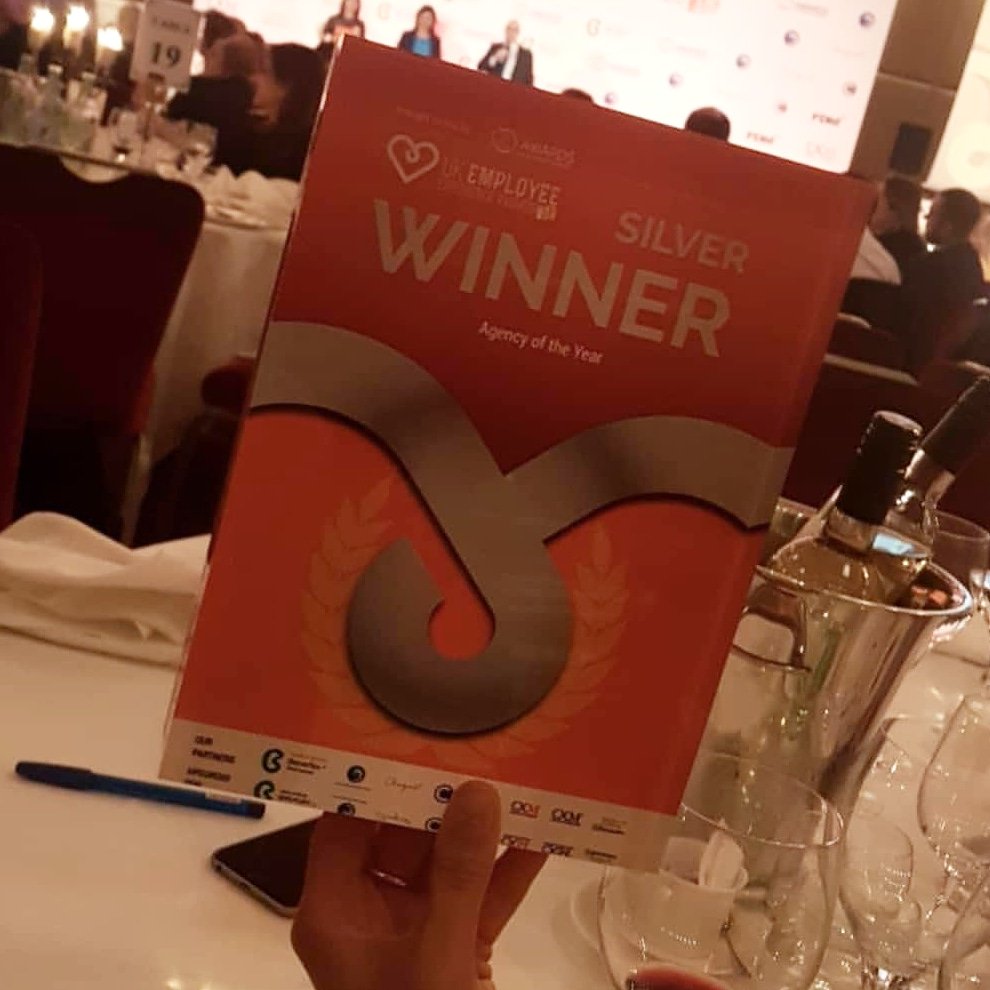 🎉🎉🎉🎉WE WON!!!! Silver in agency of the year at the #UKEXAwards ! We are absolutely over the moon, well done team Spindogs! <a href="/UKEXAwards/">UKEXAwards</a>