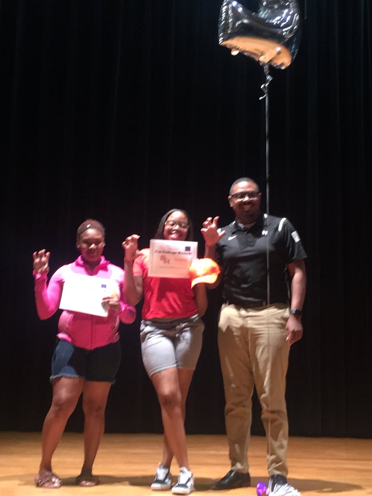 trinamwright's tweet photo. @WeLoveWheatley College Signing Day for C/O 2018! So proud of these wild cats! 💜🎓 #CollegeReadiness #WheatleyHighSchool #HISD2College https://t.co/xYNqFy4UAD