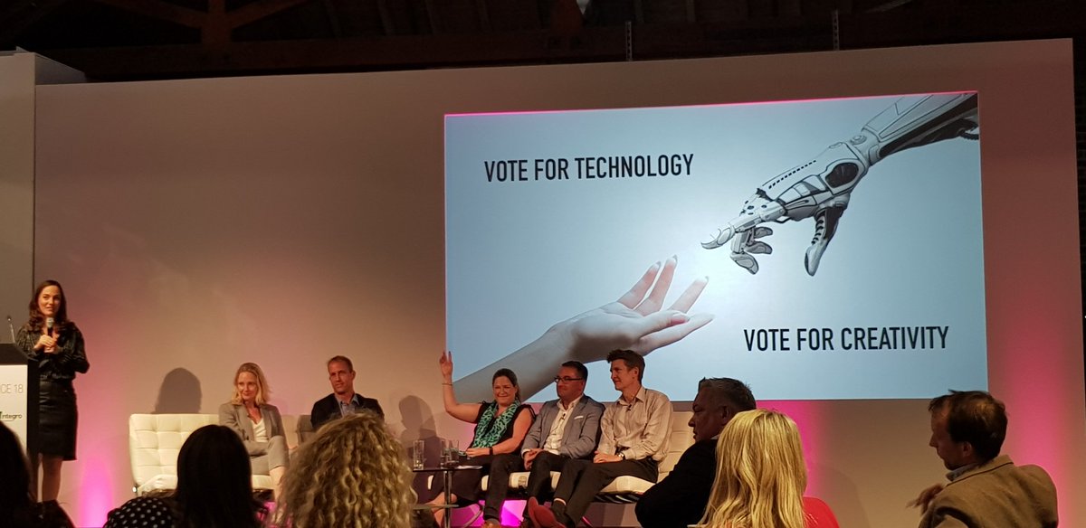 T11XKS's tweet photo. #EVCOMference18 #creativity V #technology 
The Grate debate https://t.co/dt506GJ7ra