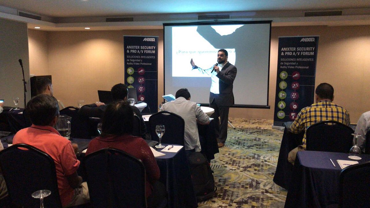 WA_Latam's tweet photo. @Axis_LAT Presentando a los canales, integradores y usuarios finales "La importancia de la Seguridad" en nuestro #SecurityProAVForum de #Guatemala. #AnixterEsSeguridad https://t.co/9S2O2LiYxg