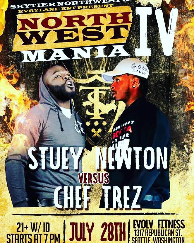 SkyTierNW's tweet photo. July28th at Evolv fitness in Seattle!!
NorthWestManiaX4 

Stuey Newton vs Chef Trez https://t.co/cNaUh5TdV9