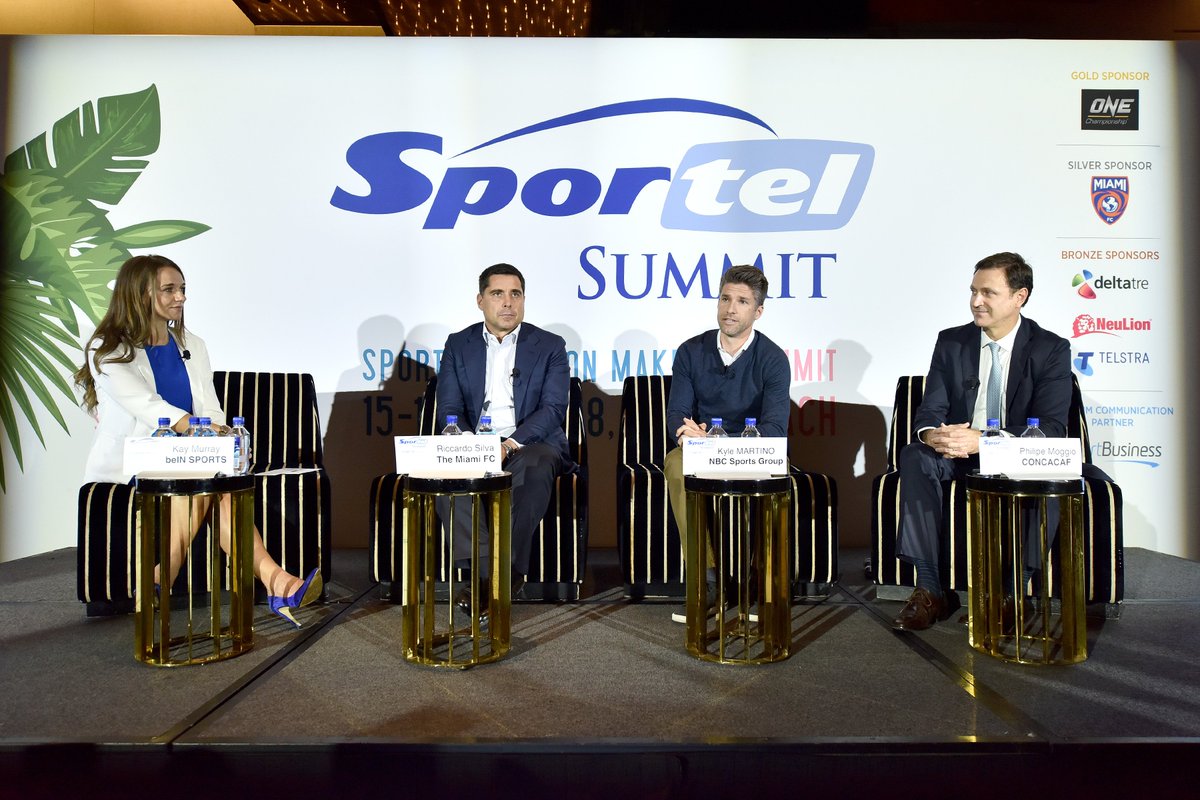 SPORTELSummit's tweet photo. #SPORTELSummit Day 2 Review - Intense second Panel on the future of US Soccer Market "Is the US Soccer Market a Healthy One?" with Ricardo Silva, @kylemartino and @PMoggio - Mod. by @KayLMurray for @beINSPORTS https://t.co/hblNQ5Vvq4