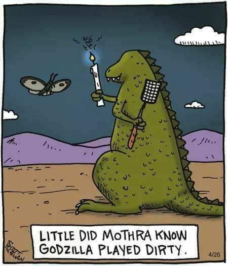 Gurr2085's tweet image. Well played Godzilla, well played😂