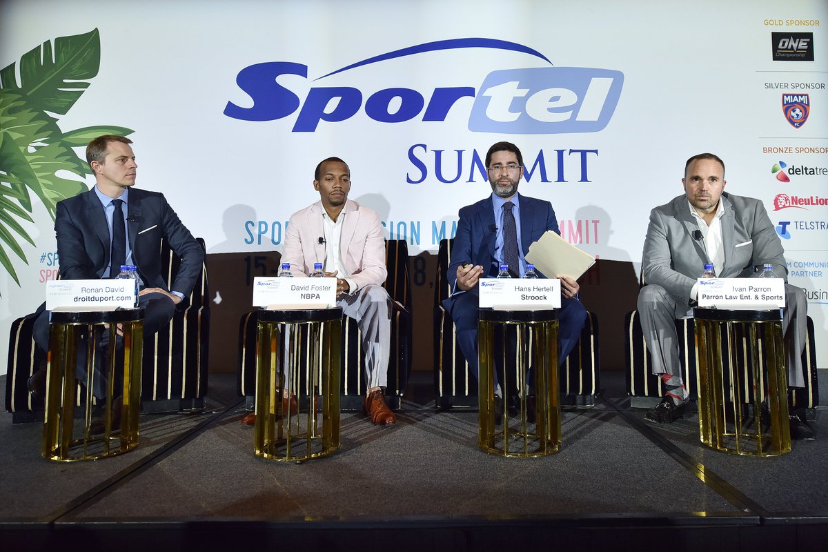 SPORTELSummit's tweet photo. #SPORTELSummit Day 2 Review - Going on with legal aspects with thrilling Panel "New Digital Technologies: Tomorrow's Legal Challenges" starring David Foster, Hans Hertell and @IvanParron - Mod. by Ronan David for @Droitdusportcom and @FootballLegal_ https://t.co/a7gswMJQhh