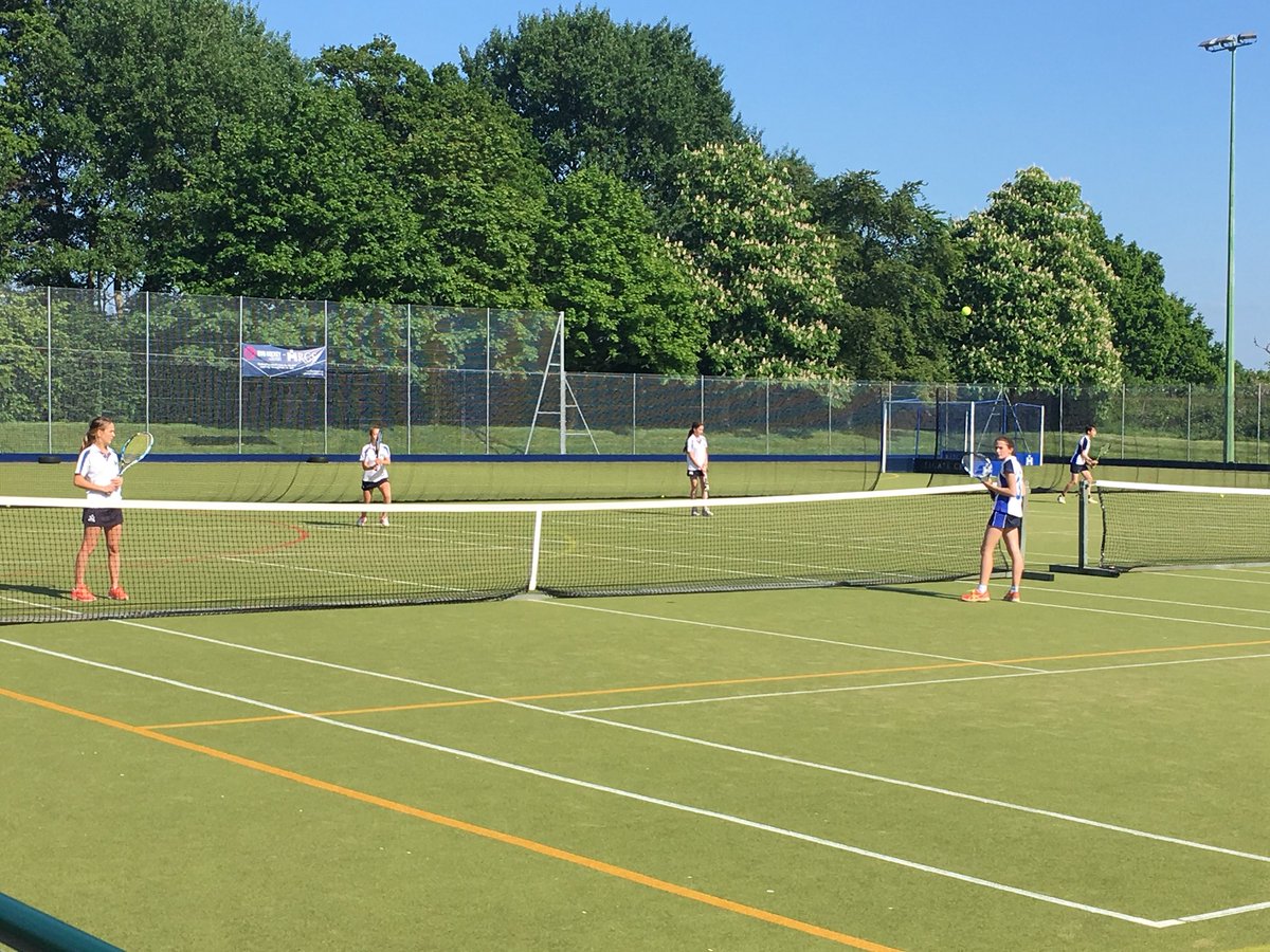 U14 girls RGS V Dunottar at Hartswood.  Glorious day for tennis
