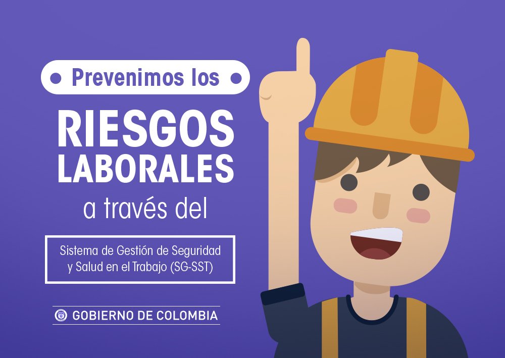 Con el Fondo de Riesgos Laborales y el Sistema de Gestión de Seguridad y Salud en el Trabajo realizamos estudios, campañas y acciones de educación para prevenir los #RiesgosLaborales. > goo.gl/dU4Mva