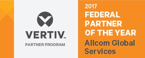 Vertiv's tweet photo. #VertivPartners recognized #AllCom Global Services as Federal Partner of the Year.  Congratulations #AllComGlobalServices! Learn more about the Partner Program: https://t.co/ppgQLHMmzK https://t.co/34CibToeS8