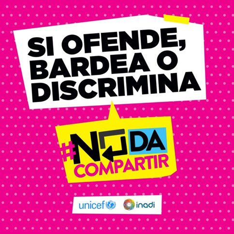 En el día de Internet, <a href="/UNICEFargentina/">UNICEF ARGENTINA</a> e <a href="/inadi/">El Morro García</a> piden que compartamos un buen concepto para tener presente. Un abrazo! Buenas tardes!