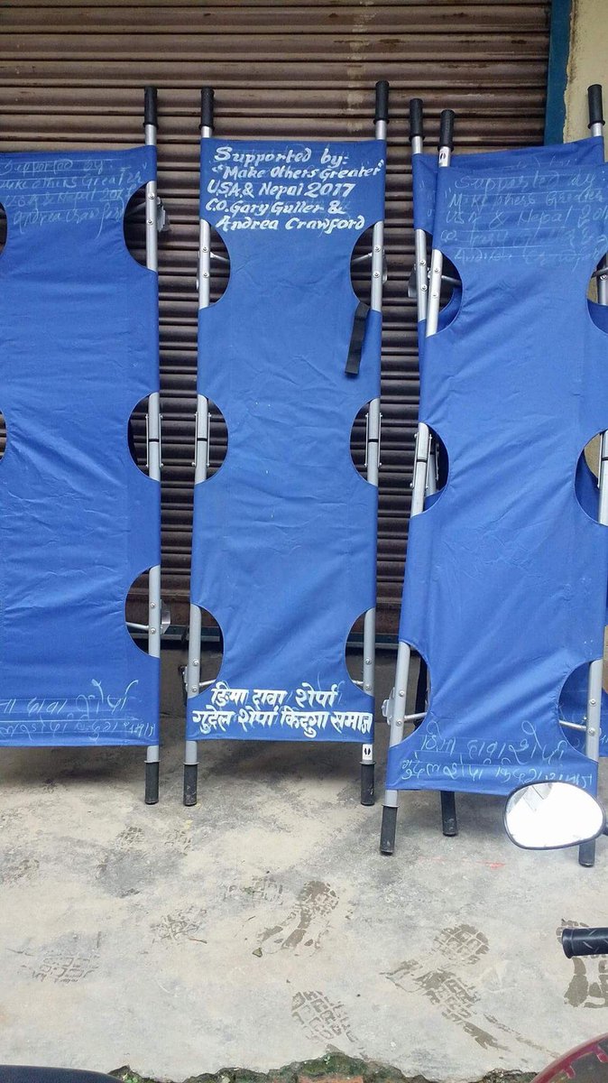 MakeOthersGreat's tweet image. Medical stretchers supplied end of 2017 - we are hoping to continue so much more this year and in the future! Please assist if you can - Our link in BIo @makeothersgreater @gary.guller 
#nonprofits #charity #givingback #educatingchildren #nepal #makeothersgreater