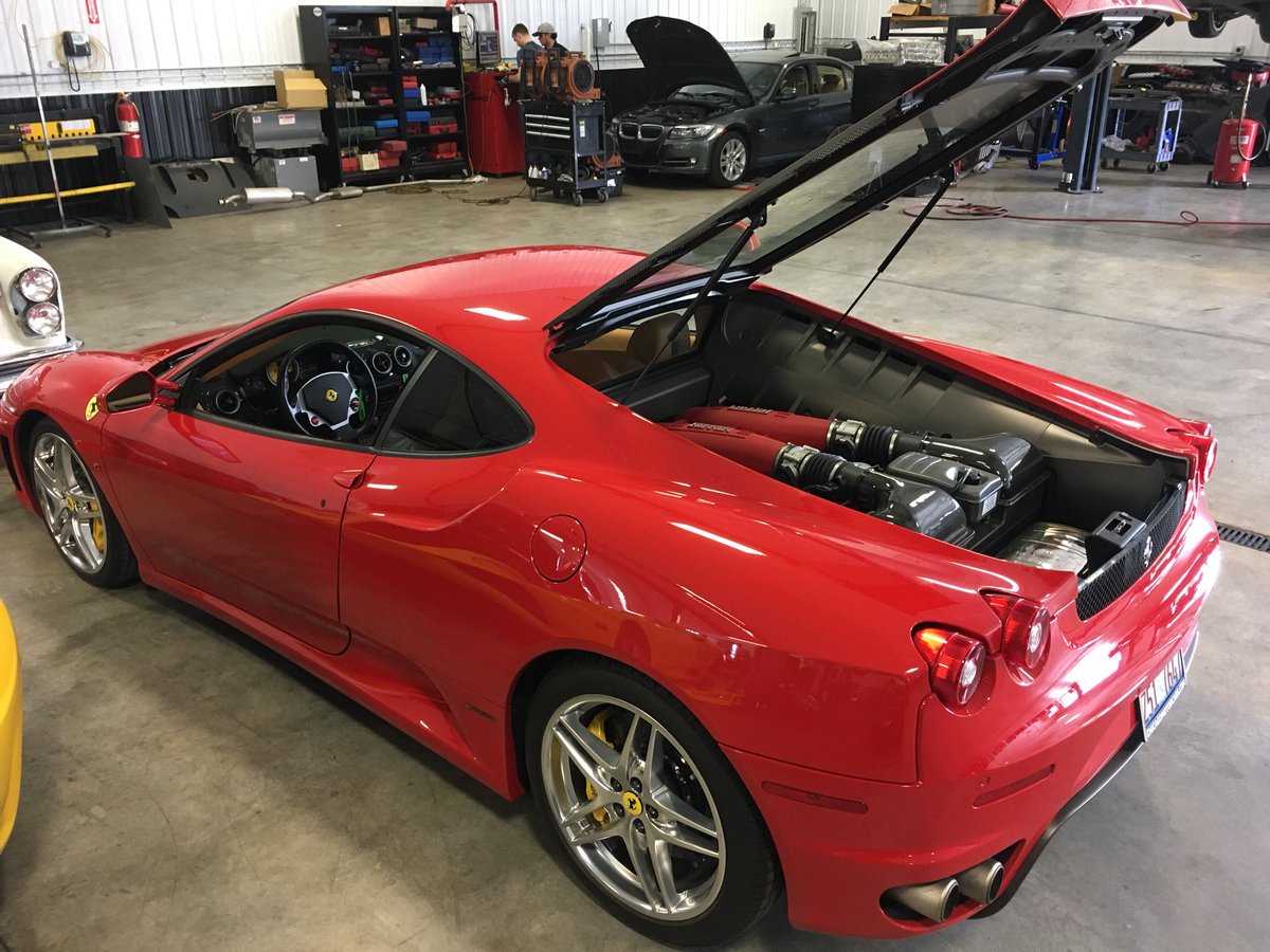 OJLopezFMU's tweet photo. #CarsIDroveToday 2008 Ferrari F430 6 speed manual rejected at emissions.
#Naperville 
#FluidMotorUnion https://t.co/atH8YTvlgD