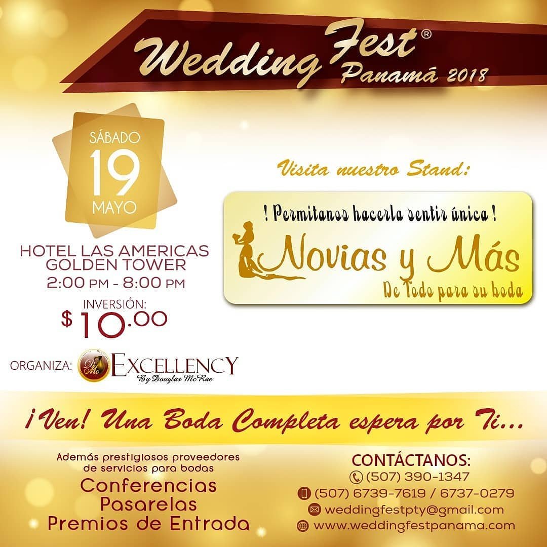 weddingfestpty's tweet photo. Novias y Mas viste a la Novia ganadora de la BODA COMPLETA con un hermoso Vestido de su colección! Ven, Participa y Gana!!! Les esperamos este sábado 19 de mayo a las 2pm en el Hotel Las Américas Golden Tower. Información 390-1347 https://t.co/KirhzTYMRX