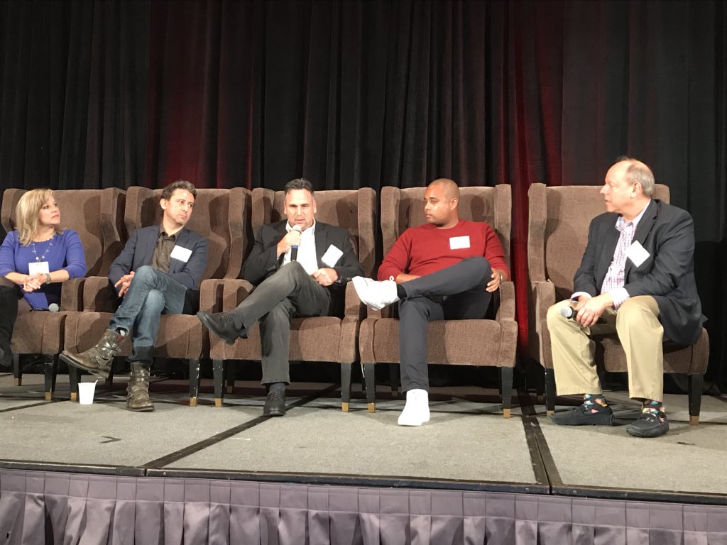 EntPartners's tweet photo. #HappeningNow EP’s Chief #Technology Officer Patrick Baca speaking on a #panel titled “Advanced Technology in Production: Work in Progress” #HITSSpring18 https://t.co/yqzmdZHiV4