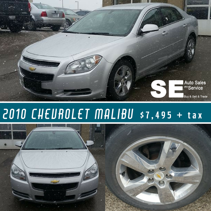 SEAutoOakville's tweet photo. Take a look at this 2010 #Chevrolet #Malibu LT Platinum Edition, complete with remote engine start, power windows, A/C, a leather-wrapped steering wheel, traction control, and more! Stop by the shop or click here to see it on our website: https://t.co/naxPkiY8dB #Oakville #Used https://t.co/5BkjE8oqzz