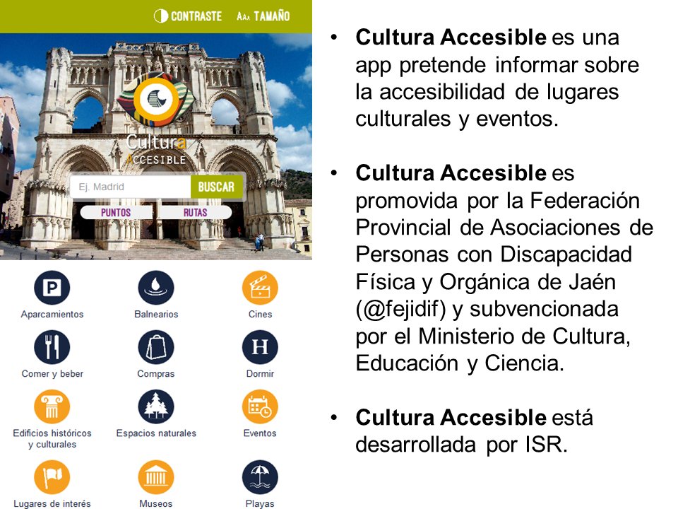 CAccesible's tweet photo. 'Cultura Accesible' una app que ya contiene 250 museos accesibles https://t.co/UxO2ivQFPj https://t.co/8SA4DEnUDc @AmigosdeMuseos @MuseosAndalucia @museoscastyleon @MuseosGijon