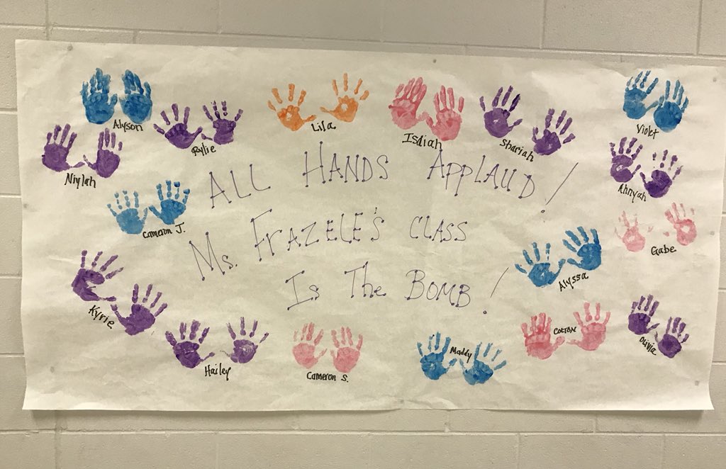 Loving the positive energy we are getting from or Kindergarten friends! Thank you Mrs. Millians’ class! #adoptaclass <a href="/MVEMustang/">Meadow View Elem.🚌</a>
