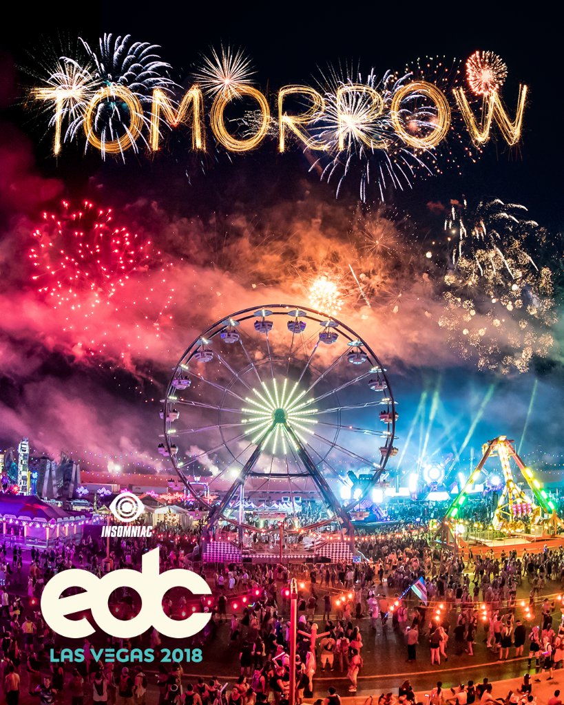 EDC_LasVegas's tweet photo. Get ready for a magical weekend! ✨ #EDCLV2018 begins TOMORROW! 😍 https://t.co/82x6FvDBK1