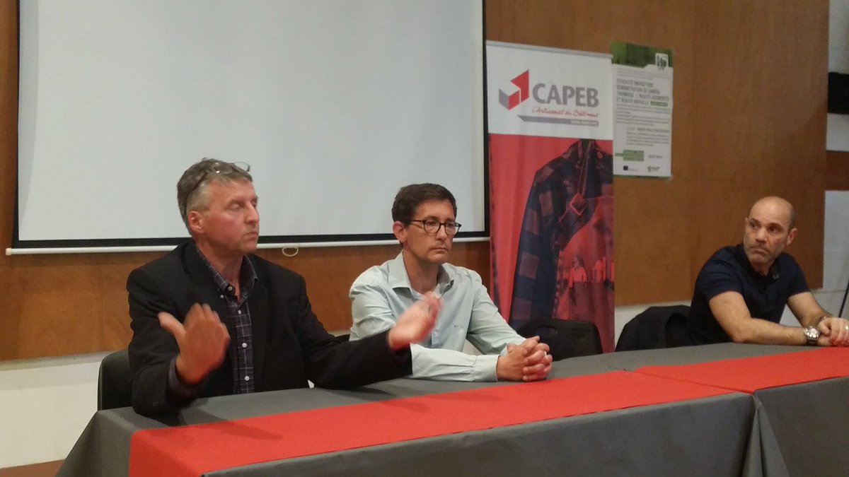 CAPEB76's tweet photo. Capeb le Havre. Intervention de M. Cotard, responsable BIM Habitat 76 auprès des artisans du bâtiment dans le cadre du projet ELITE Erasmus + porté par la CAPEB 14. https://t.co/TWXcPyuxl2
