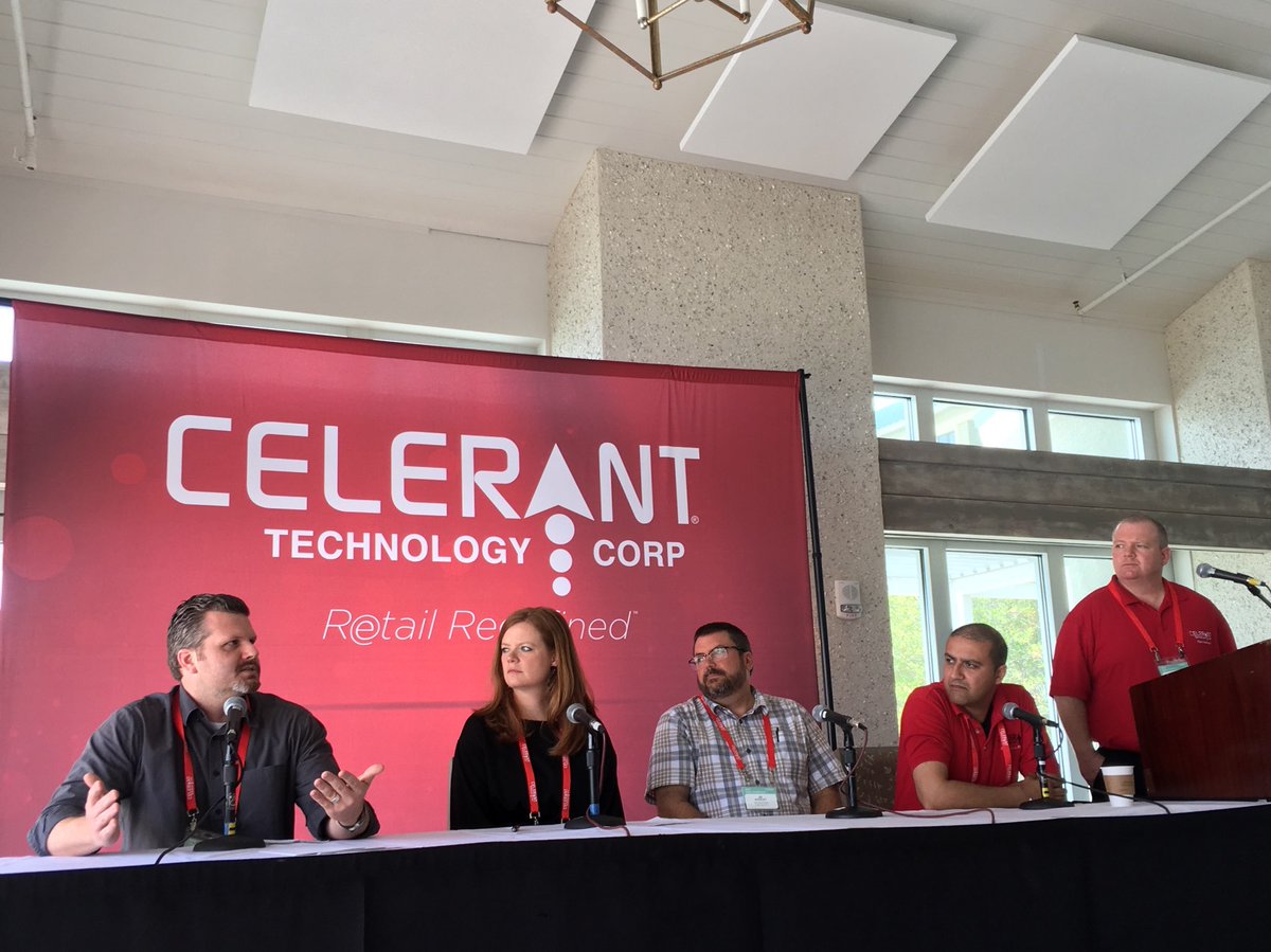 CelerantTech's tweet photo. At the client panel, we are discussing how companies are winning at E-Commerce. @CatoFashions @MastStore @NRSworld #CelTech18 https://t.co/0NjQDQBnKI