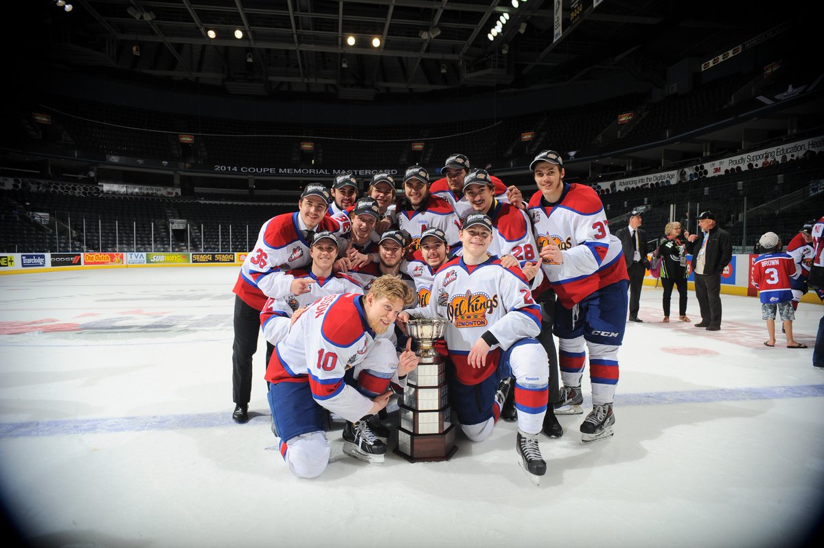 EdmOilKings's tweet photo. With the @MCMemorialCup getting underway tomorrow in Regina, we're tossing it back to the #OilKings 2014 Memorial Cup victory! #MCMemorialCup #MMC100 #ThrowbackThursday https://t.co/lKEJUcxrhe