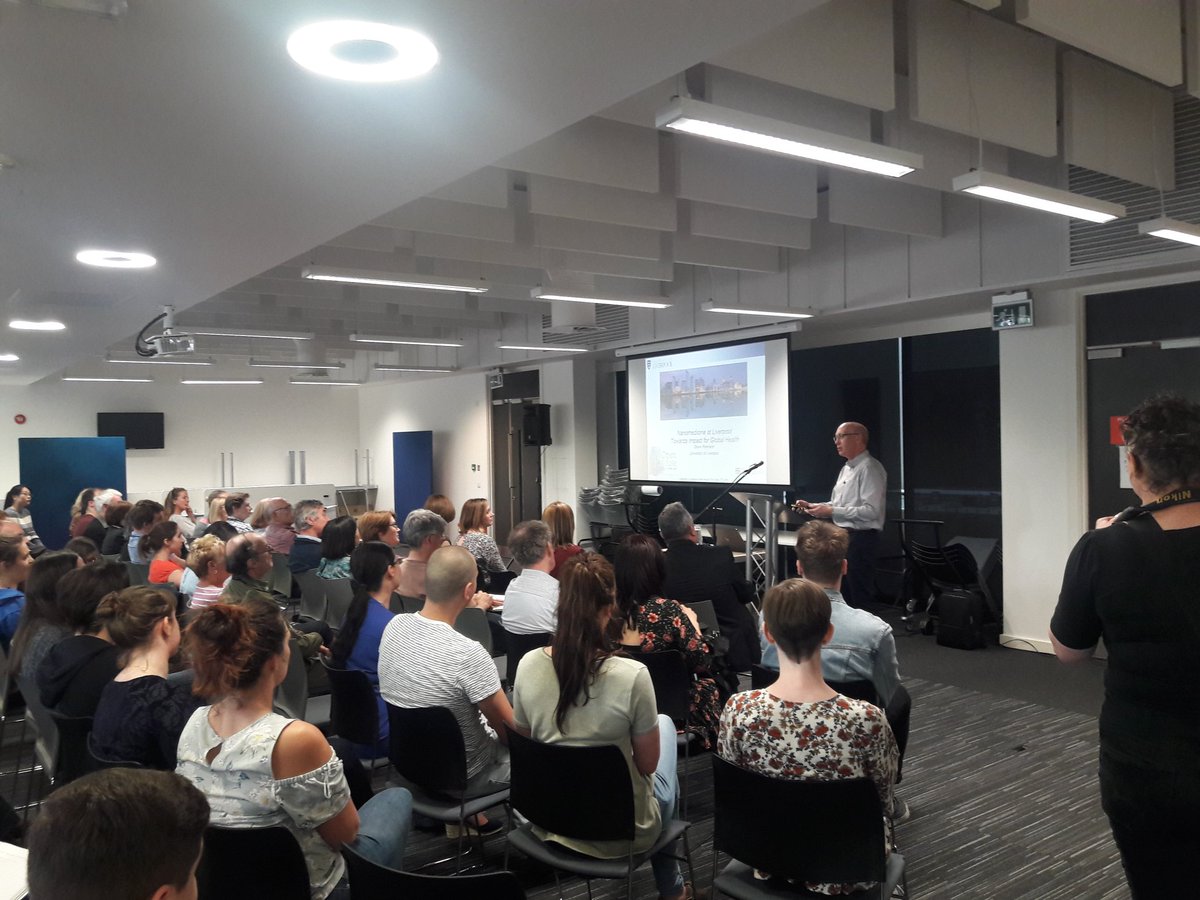Great turnout for Steve's open house talk tonight at <a href="/LivUni/">University of Liverpool</a> on nanomedicine at Liverpool: total global impact