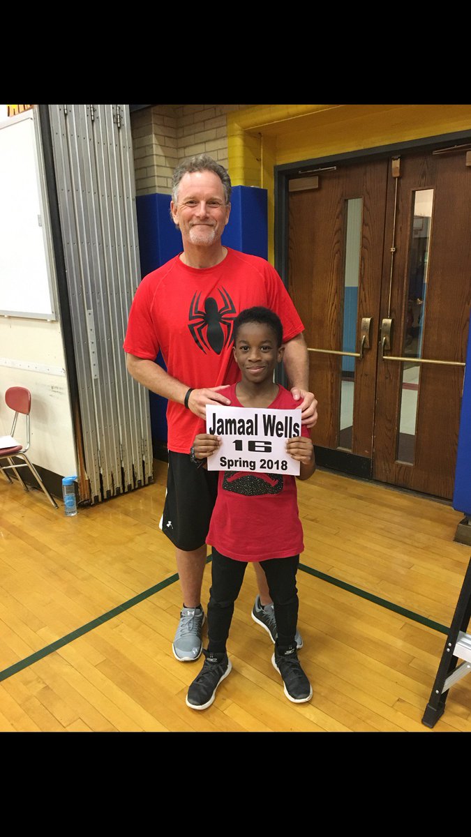 Jamaal Wells breaks 4th grade all-time record for Pull-ups with 16 at MAS!!! Congrats Jamaal!!