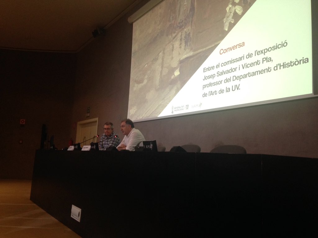 gva_IVAM's tweet photo. 🔛 Empezamos la conversación de Josep Salvador, conservador del IVAM y comisario de la exposición de Pinazo, y Vicent Pla, profesor de Historia del arte de la Universitat de València @UV_EG #PinazoIVAM #ColecciónIVAM https://t.co/9kUYGCfZar