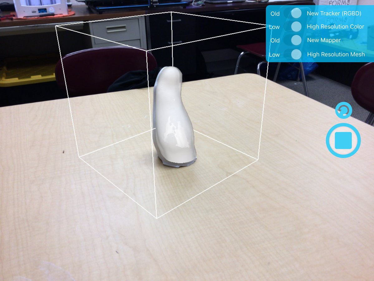 form5prosthetic's tweet photo. Our first opportunity to dive into 3D Scanning! Being able to digitally scan residual limbs optimizes the process of customizing prosthetic sockets💯 #Form5Prosthetics #3D #3DScan #3DPrinting #Prosthetics #Next5 #StructureSensor #NewAlbanyOhio https://t.co/UyfrtnqDlF