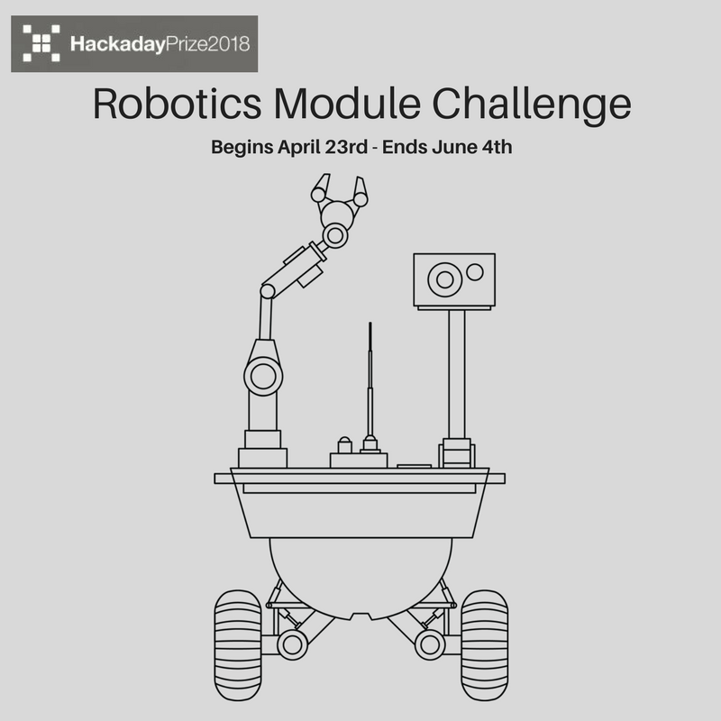 digikey's tweet photo. The #Robotics Module Challenge is underway! Have you submittetd your design??
Details --> https://t.co/omIKvLDn1y
#hackadayprize2018 @hackaday https://t.co/KWRXrckQat
