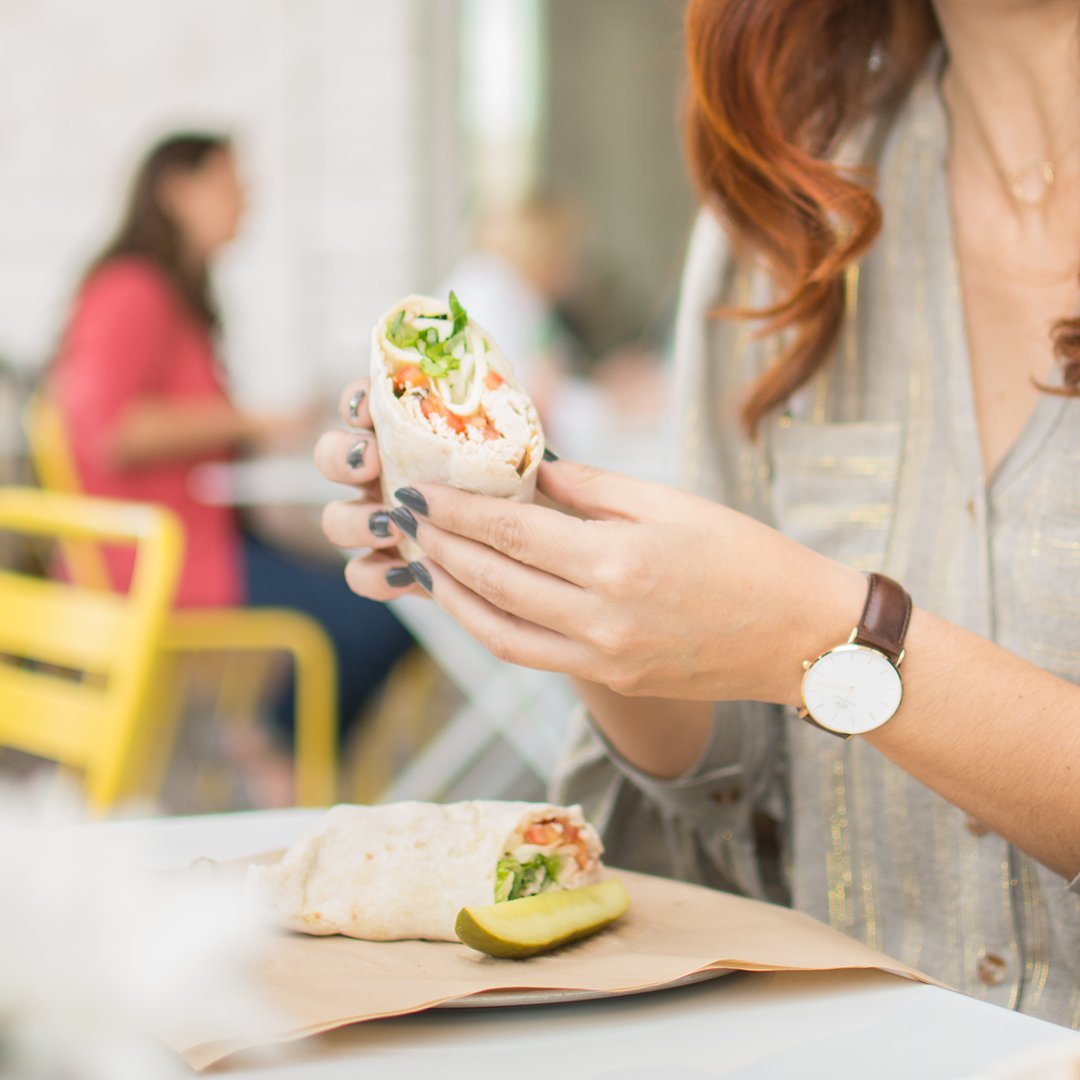 origchopshop's tweet photo. getting your favorite wrap made #glutenfree at original chopshop is 💯 possible, thanks to our friends at @udisglutenfree! we are proud to serve gluten free meals to our guests every day. #foodforeverybody https://t.co/gCq9T6CrUf