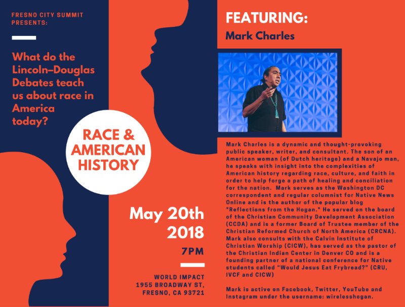 Reminder - Race &amp; American History: An Evening with Mark Charles (CCDA Board Member) - May 20th - 7pm - mailchi.mp/3ca3ef0cbdb1/r…