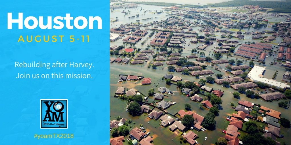 yoam2006's tweet photo. #volunteers! We need you for our mission trip to Houston. This trip is open to YOAM alumni. Email youthonamission.2006@gmail.com for details or to sign up. #yoamTX2018 #healingafterharvey #texasstrong #houstonstrong #rebuildtexas @UMC_UMCOR #houstonrecovers #hurricaneharvey https://t.co/BpXh7Dc29B