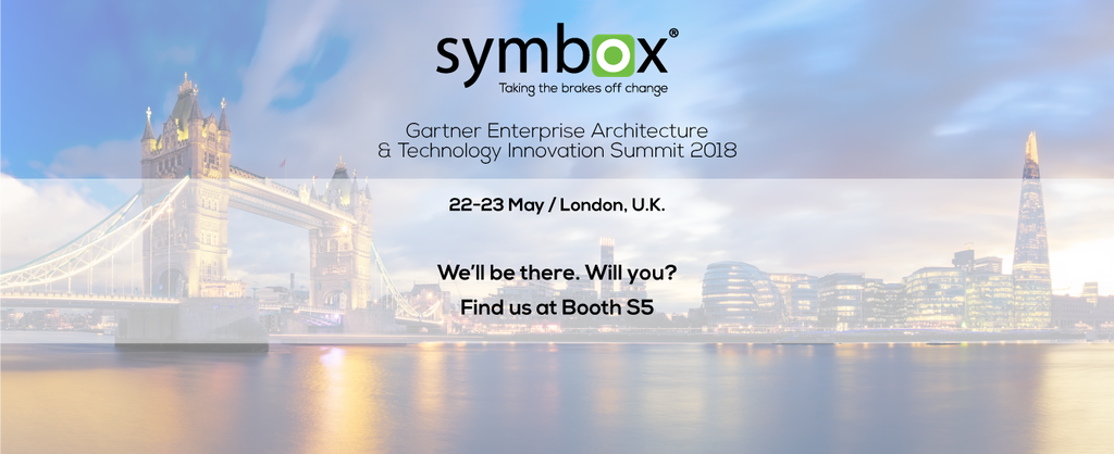 SymboxLtd's tweet photo. We are excited to be sponsoring #GartnerEA in London next week. Why don't you stop by our booth and see how we are taking the brakes off #DigitalTransformation with our Digital Business Platform? #Symbox https://t.co/Gfz9a2pHOC