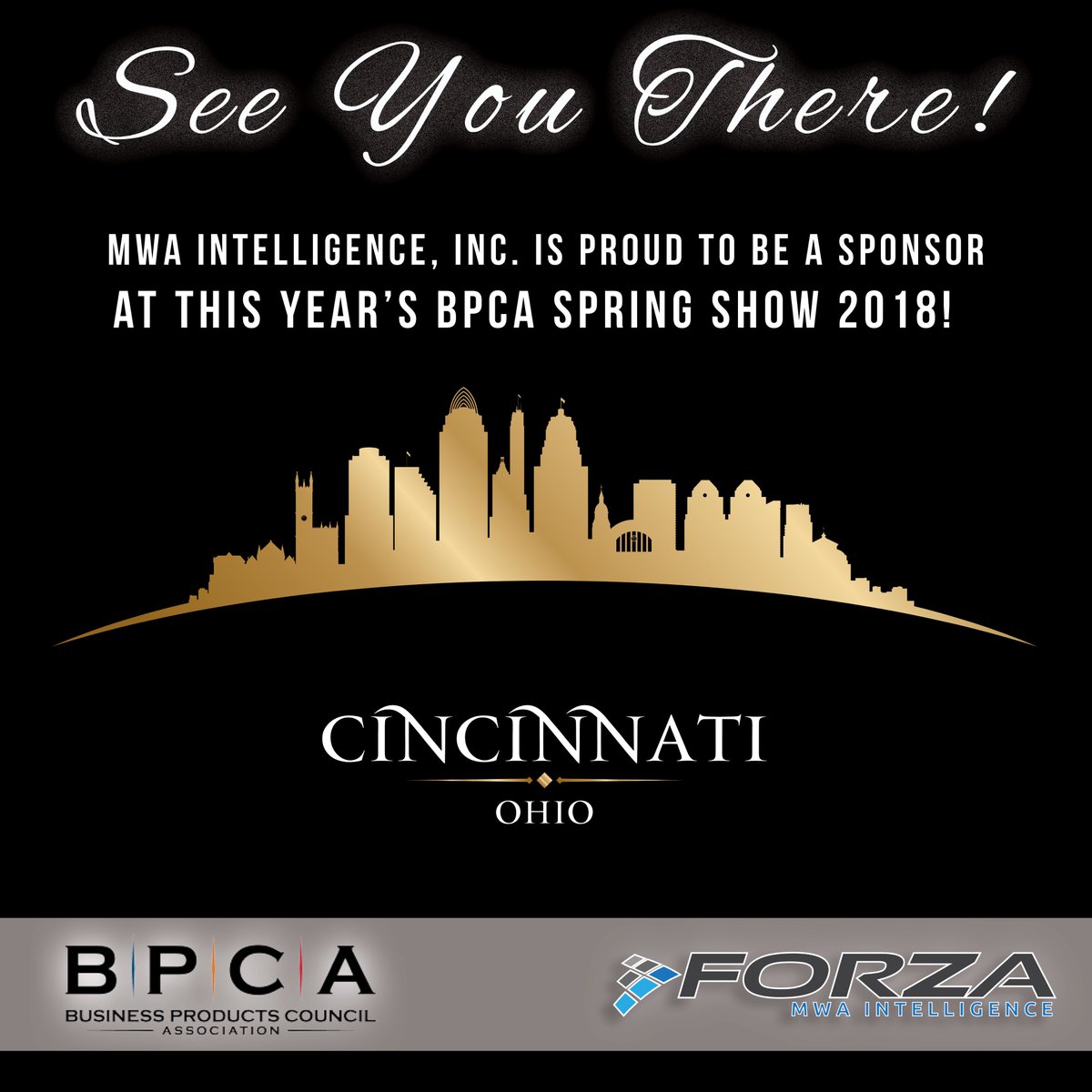 forzaERP's tweet photo. Who's going to be at the BPCA Spring Show next week in Cincinnati? Looking forward to seeing you all there! #MWAFORZA #SAPBusinessOne #FutureReady https://t.co/lp6zqRn24e