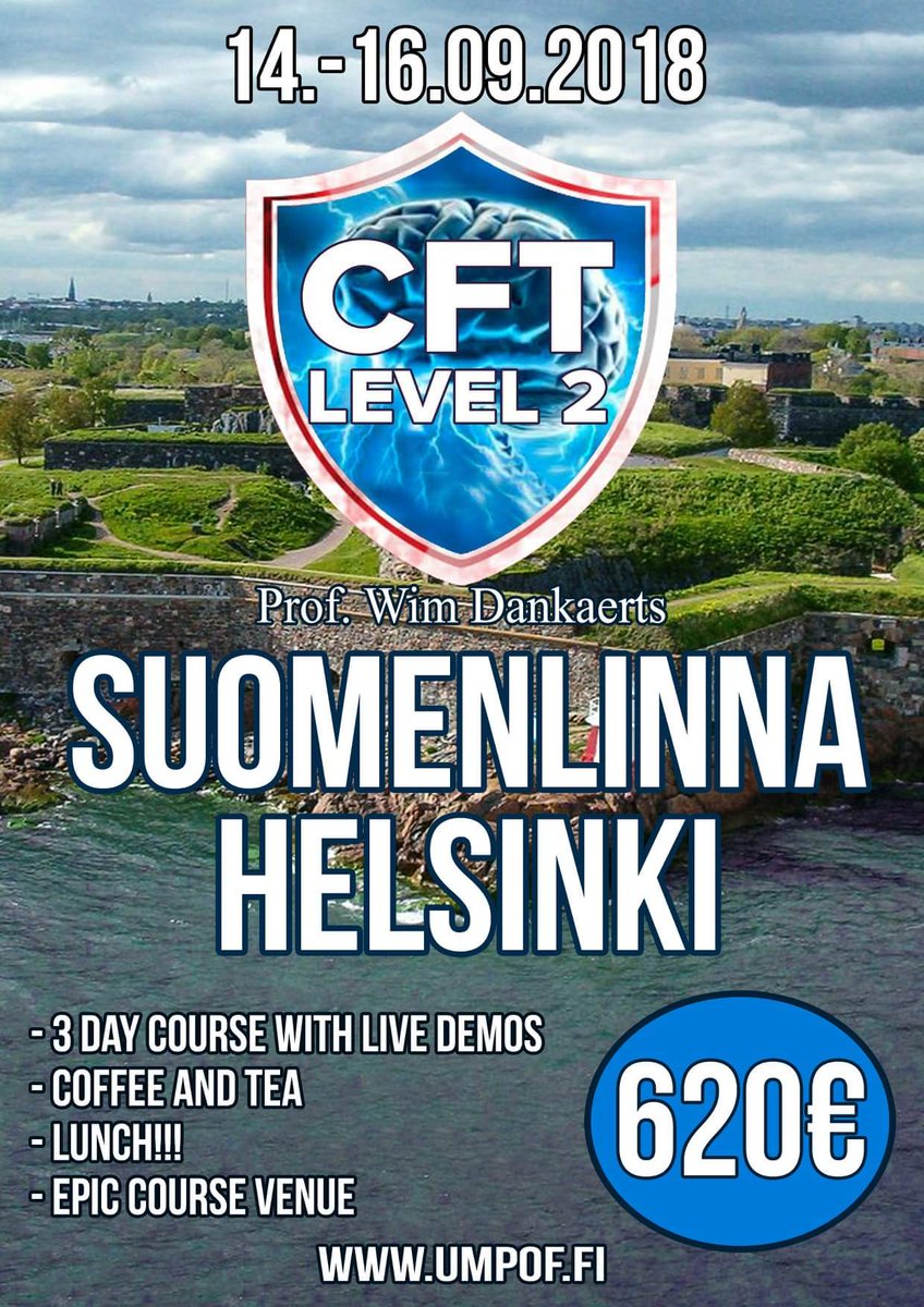 UMPOF's tweet photo. Well this is Epic: 3-day CFT course in a beautiful World Heritage Sea Fortress in Helsinki 👌Book your Tickets now!! ➡️https://t.co/ZX7VHxCyg7 https://t.co/9cAFAkKAfG