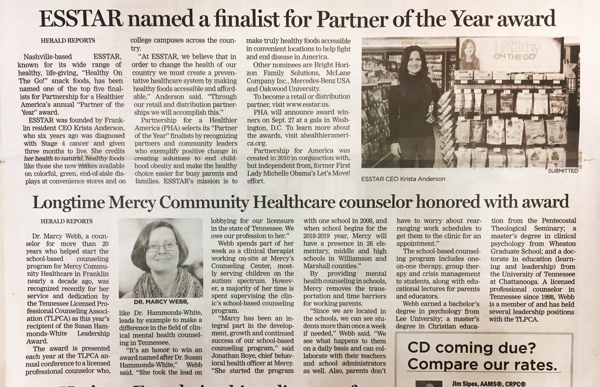 Thank you <a href="/wherald/">Williamson Herald</a> for the love and support!