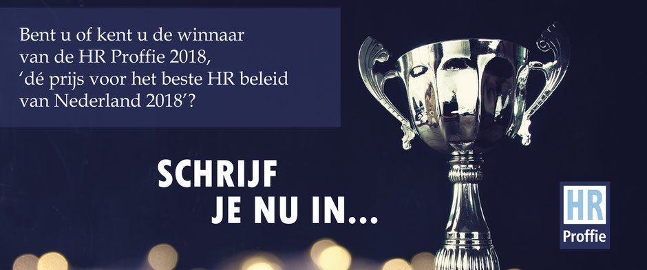 Ken jij alle winnaars nog van de HR Proffieprijs? Lees hier de komende tijd meer over de winnaars van de HR Proffie. Wil je jouw bedrijf ook nomineren en kans maken op deze prijs voor organisatie met beste HR beleid in NL? Meld je dan aan via: ow.ly/kO7p30jGKze