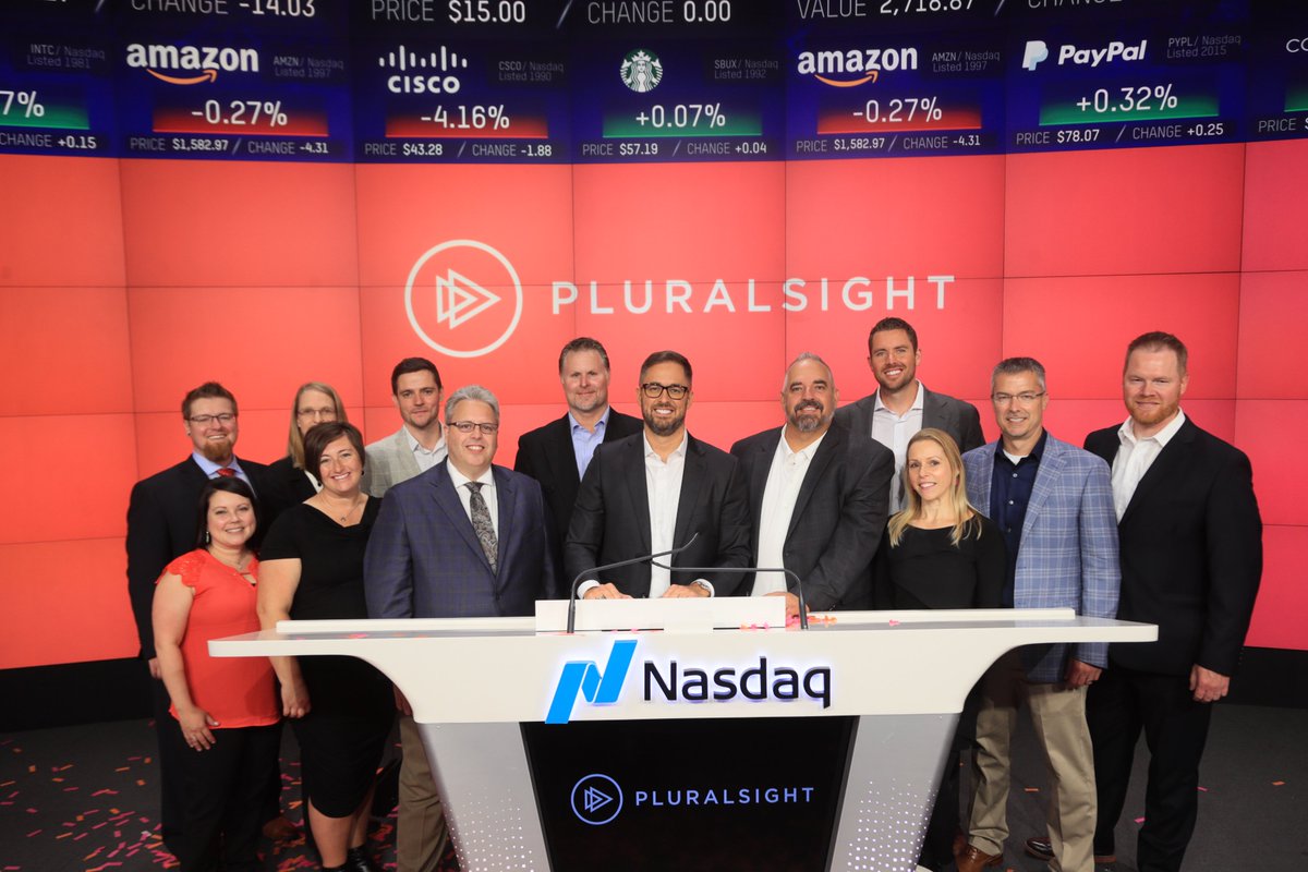skonnard's tweet image. Proud to share this big day with the people who have been with @Pluralsight since the beginning. Thank you for believing in our mission! #PluralsightIPO