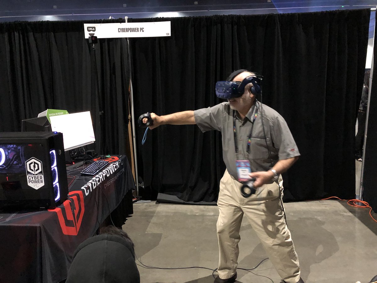 CYBERPOWERPC's tweet photo. We are late for posting these. We haven’t had the chance to post these but here’s some pics from our time at VRLA 2018. Thank you to everyone who came out and showed support for us and Enjoyed the VR classes on our PCs! #Intel #intelvr #girlsmakevr #socialgood https://t.co/81YuepakfH