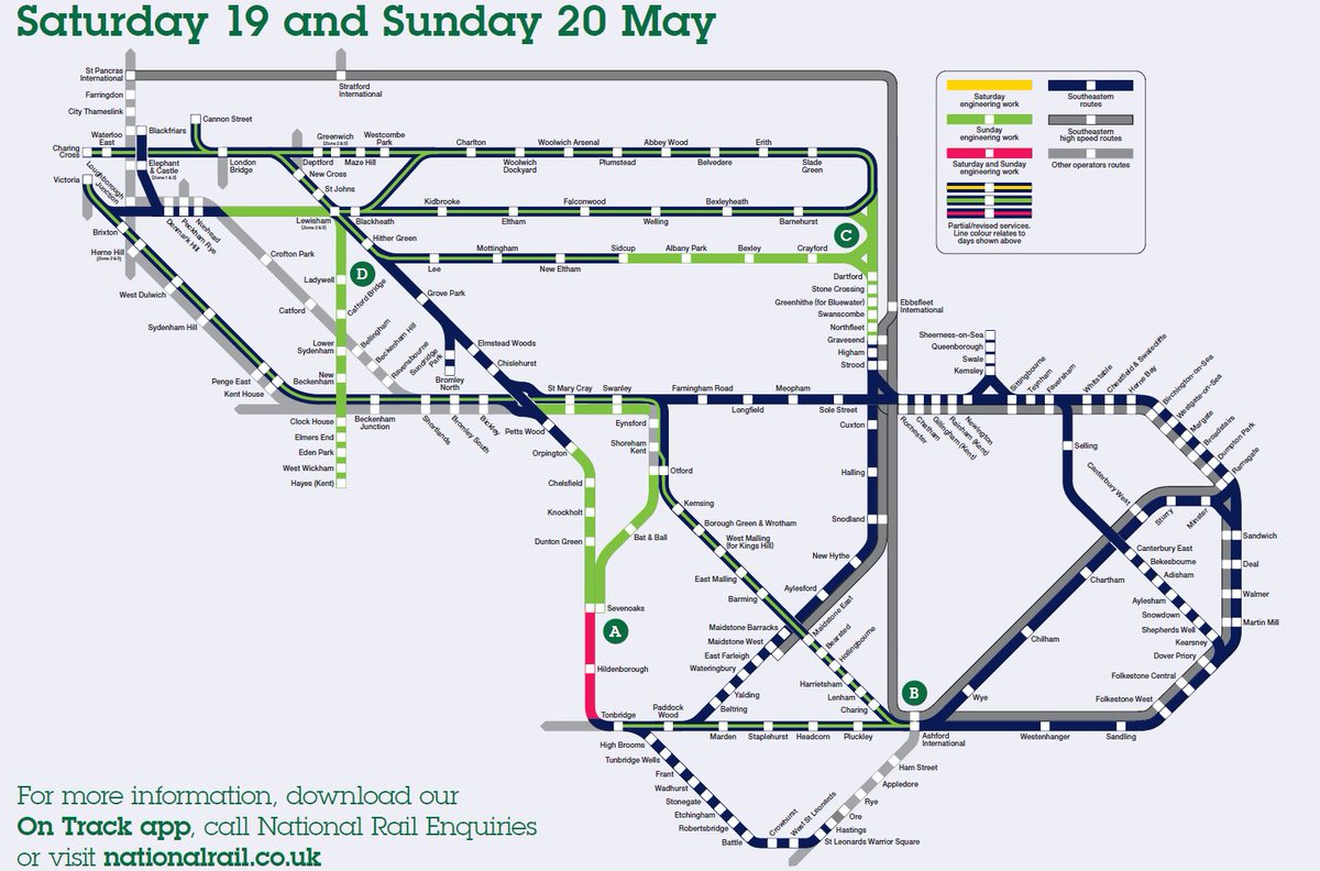 Orpington Train Line Map Southeastern On Twitter: "🚧 Engineering Work Affects Services At  #Sevenoaks All Weekend. On Sunday, Works Will Also Affect Trains At #Hayes,  #Dartford & #Orpington, And There Are No Trains Between Lewisham &