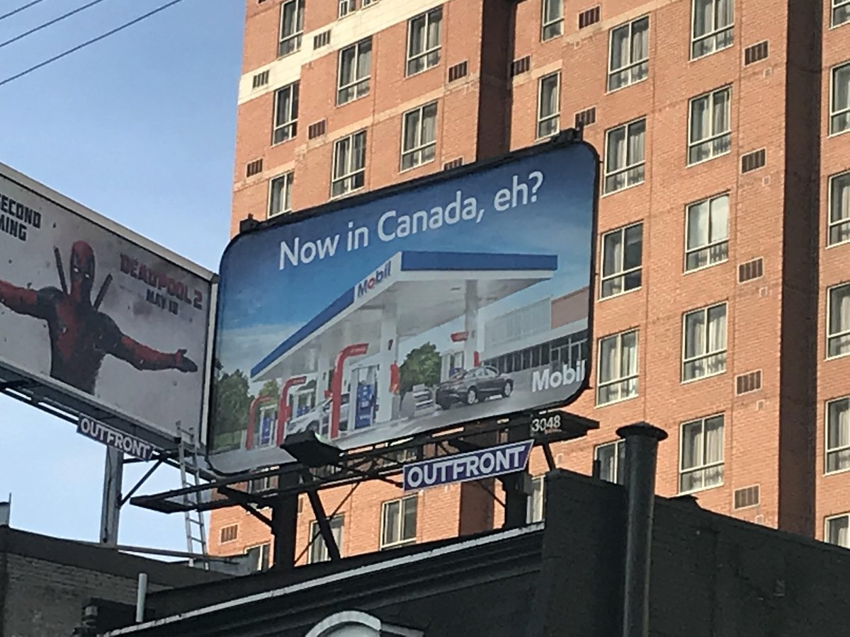 WalterLevitt's tweet photo. Unfortunately, this is what happens when an American ad agency is asked to develop creative work to run in another country. #NotClever #NotConnecting
(Translation for my American friends: this is a very US-centric view of Canada. No one here ever makes light of our use of "eh") https://t.co/w6zJJZY8Dx