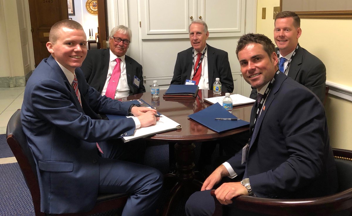 OPMCA's tweet photo. Chairman @ZachSantmyer and colleagues from @SantmyerOil and @lykinsenergy are on #CapitolHill today sharing the story of Ohio's petroleum & convenience industry w/ Mike Davin of @boblatta's office. #DrivingOhioForward https://t.co/9Ne1MESlYh