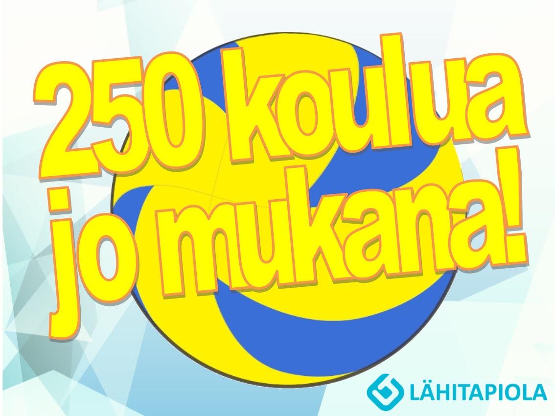 koululentis's tweet photo. Jo 250 koulua on ilmoittautunut mukaan #koululentis-kampanjaan. Jokainen määräaikaan mennessä mukaan ilmoittautunut koulu saa #MikasaSKV5 lentopallon. Tämän mahdollistaa pitkäaikainen kumppanimme @Lahi_Tapiola #lentis #koululiikunta https://t.co/HFBidMHqWM