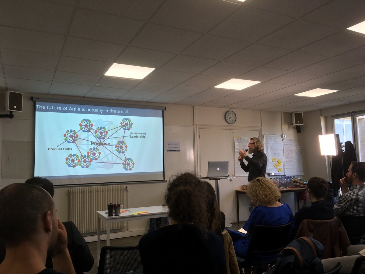 KatOsodrac's tweet photo. « The Future of Agile is actually in the small » @Ullizee @PurpleWiseAgile @XebiaFr #theFutureOfScrum #sharing https://t.co/96UpLqKx7i